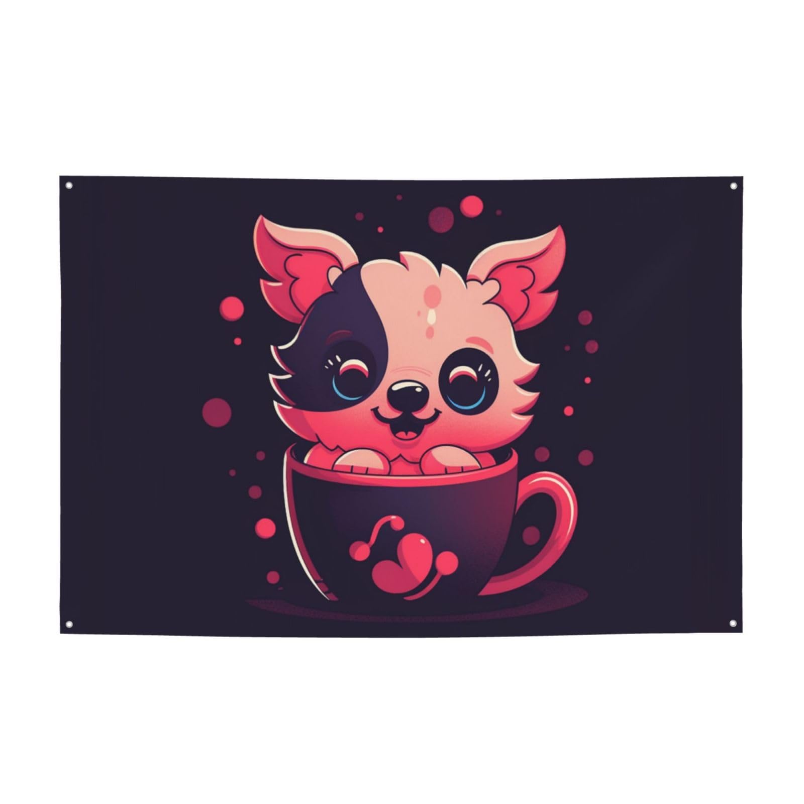 Süßer Hund in Latte-Tasse