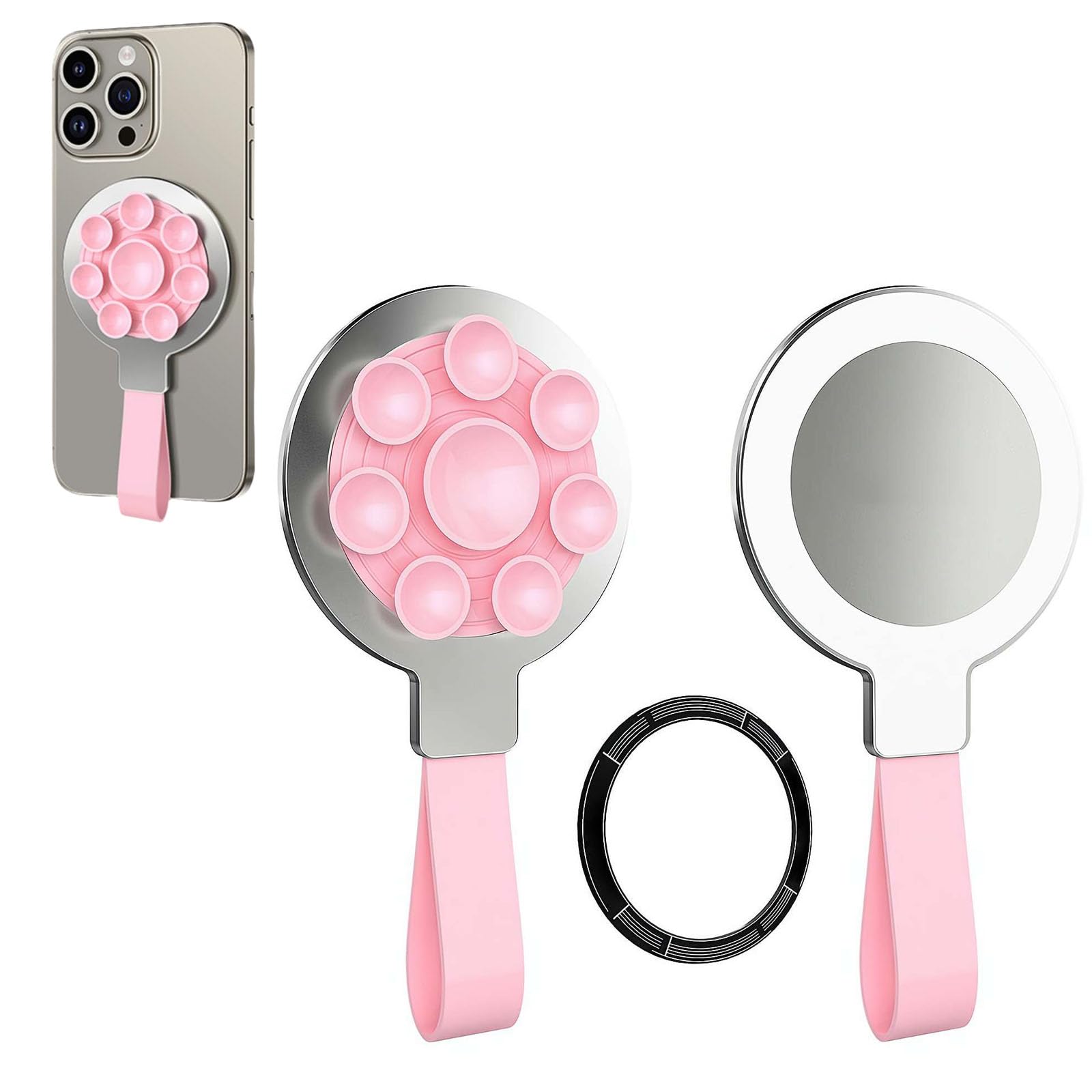 Silberfarben/Pink