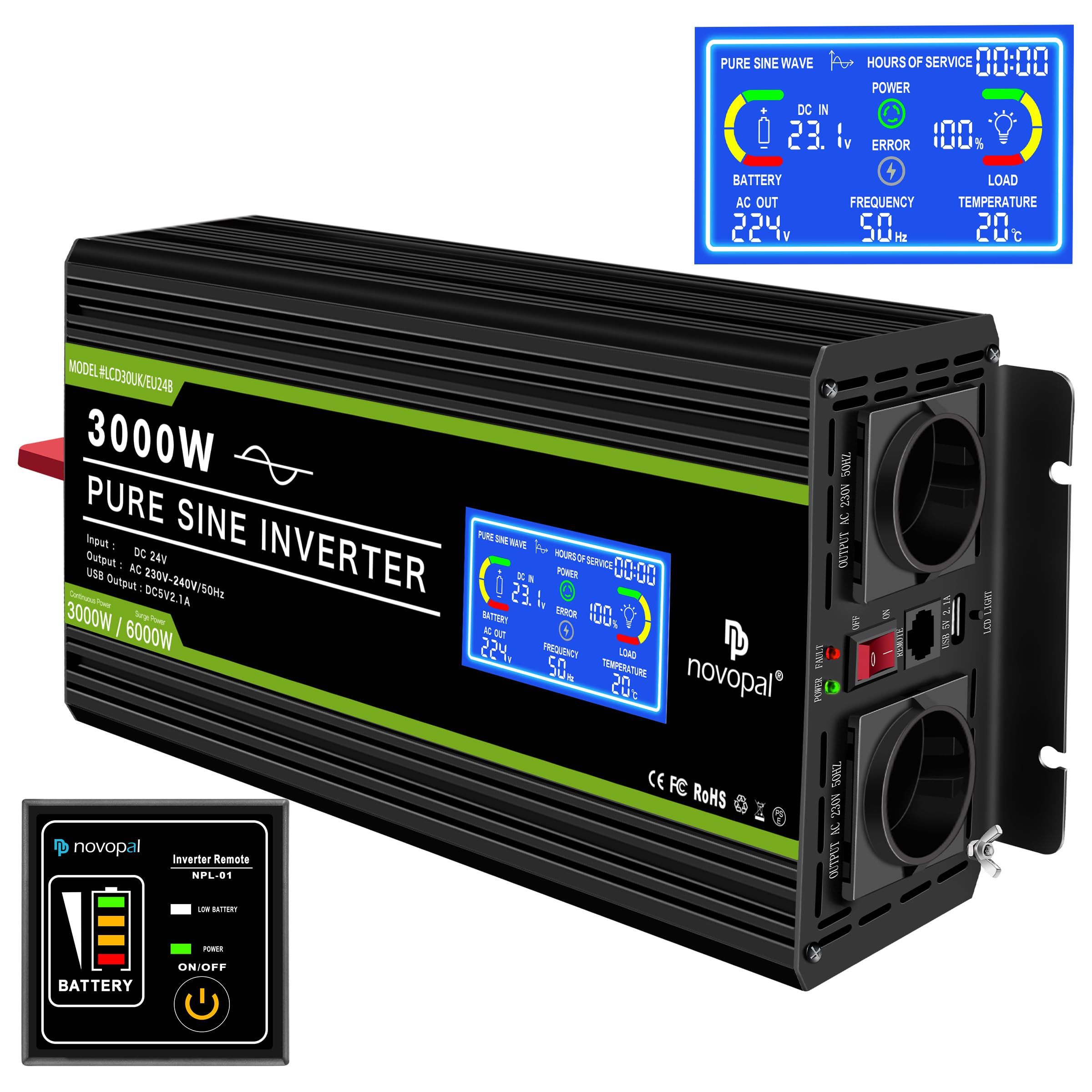 LCD 3000W 24V